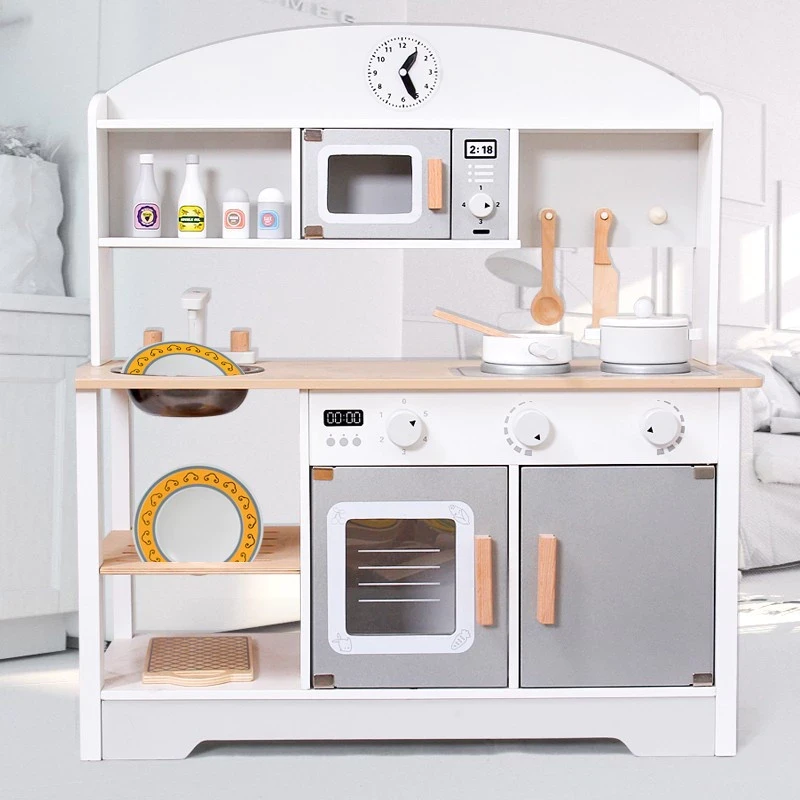 Juego de cocina de juguete de madera estilo japonés