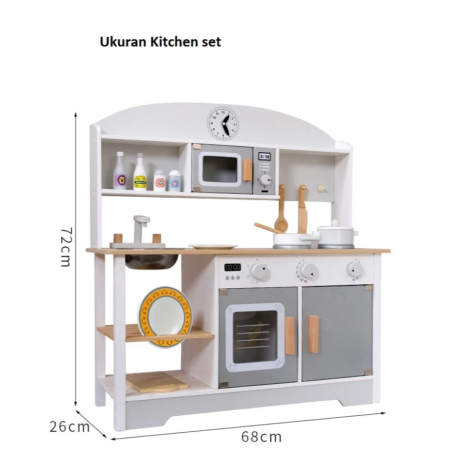 Juego de cocina de juguete de madera estilo japonés