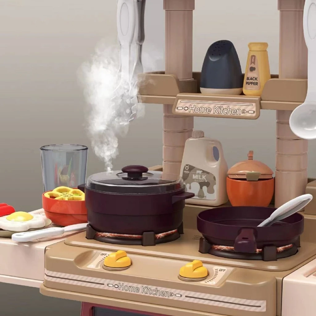 ( 899-01-02-07-08 ) Juego de cocina de 66 cm con pulverizador para niños/juguetes de cocina para cocinar/juego de juguetes para cocinar