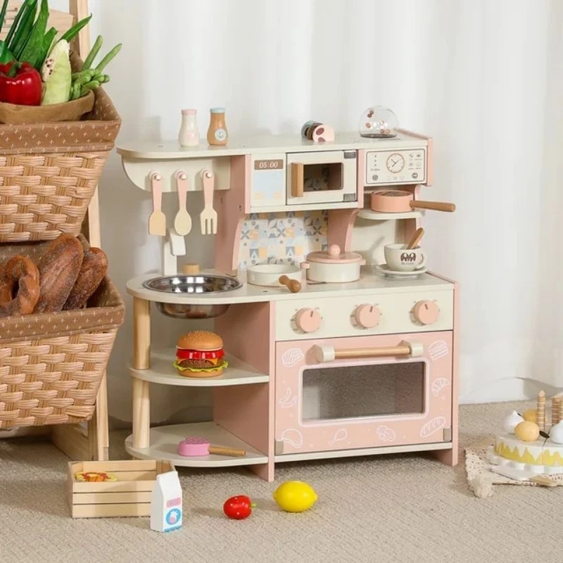 Cocina de madera con cafetera/Cocina de madera infantil con cafetera