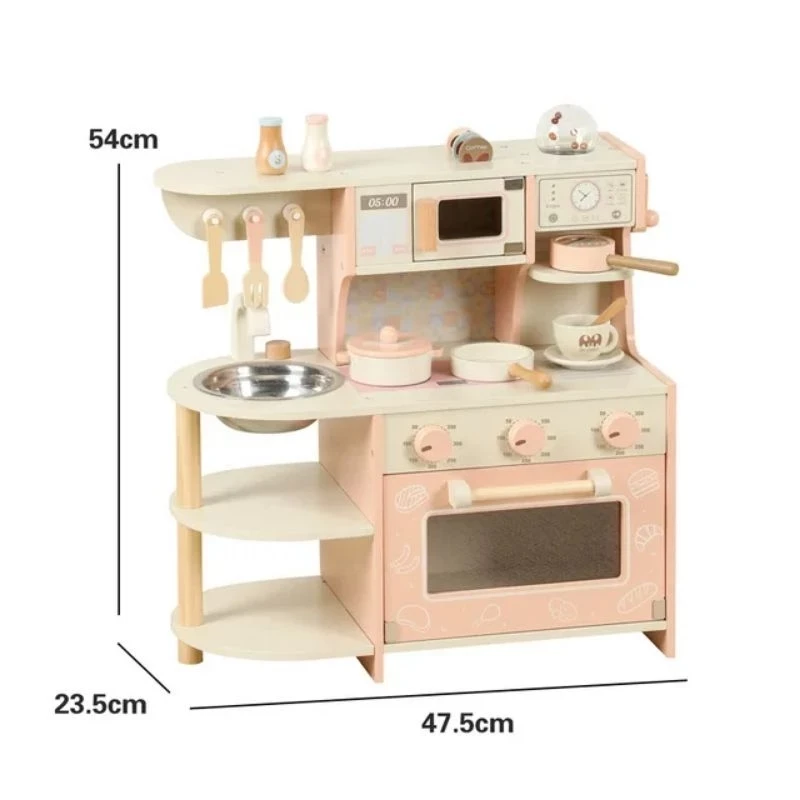 Cocina de madera con cafetera/Cocina de madera infantil con cafetera