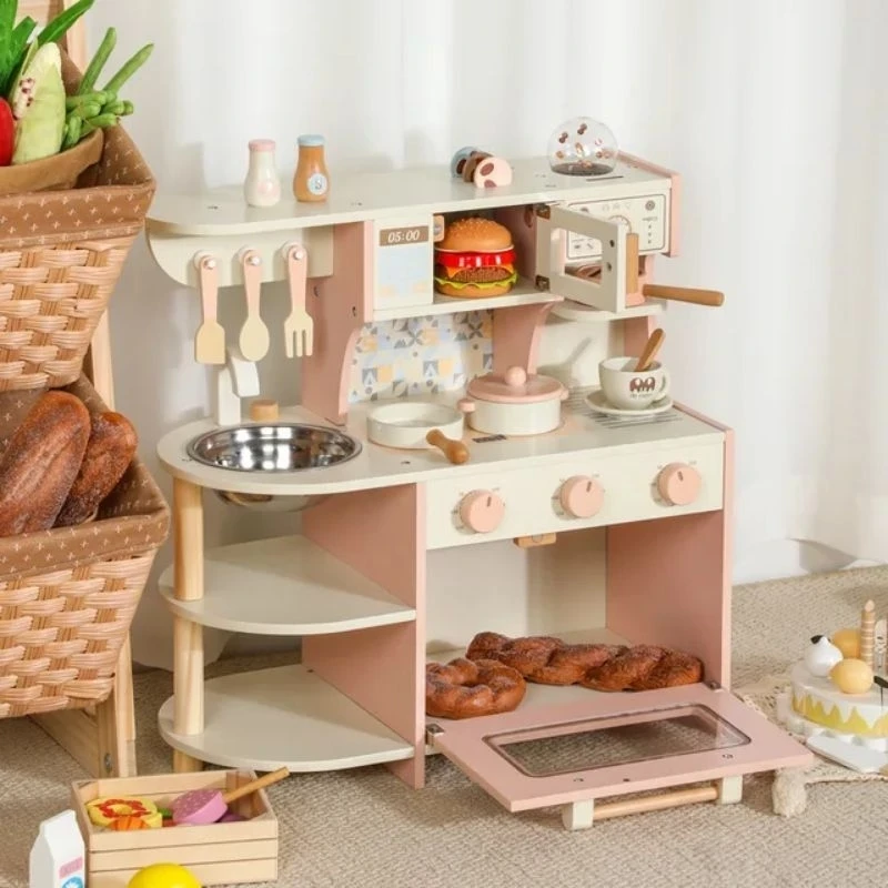 Cocina de madera con cafetera/Cocina de madera infantil con cafetera