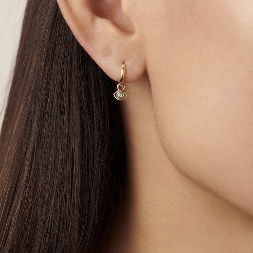 Pendientes de ojo de diablo con diamantes