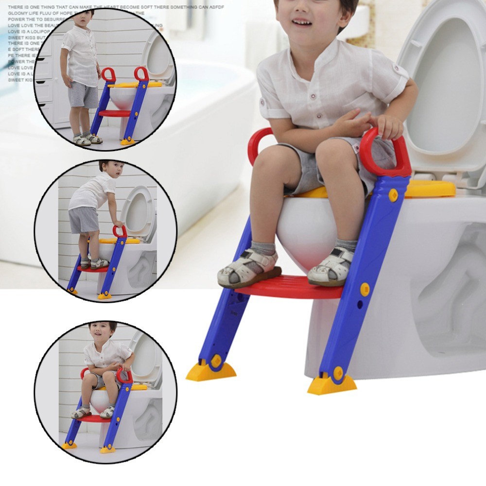 Silla de baño 3 en 1 para bebés y niños pequeños con seguridad para ir al baño