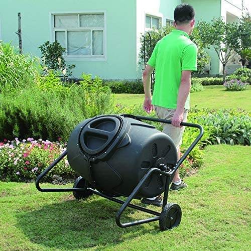 Cubo de compost giratorio extraíble