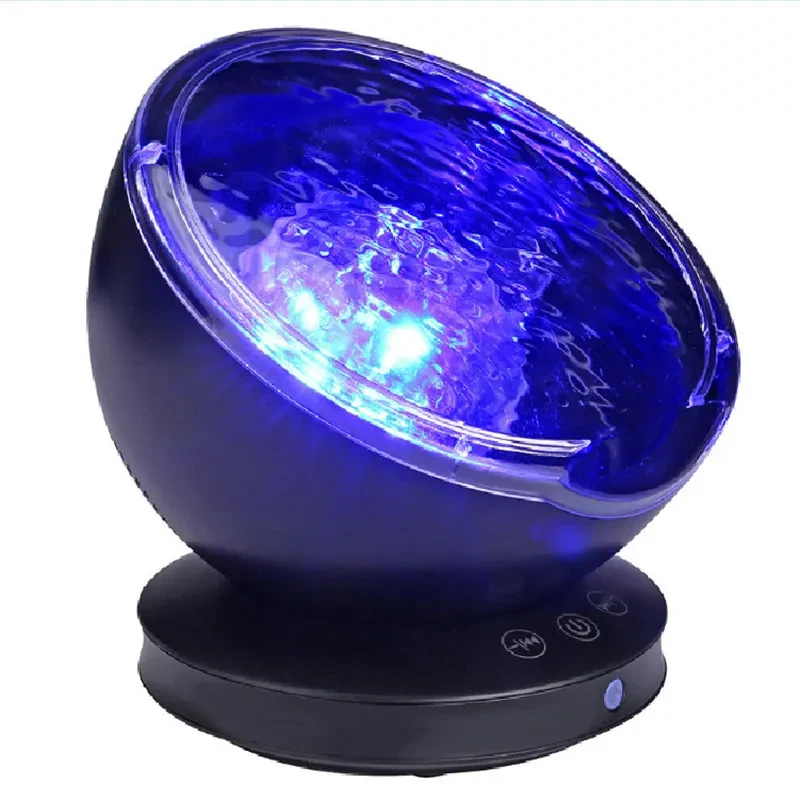 Proyector de olas oceánicas con luz LED nocturna y control remoto
