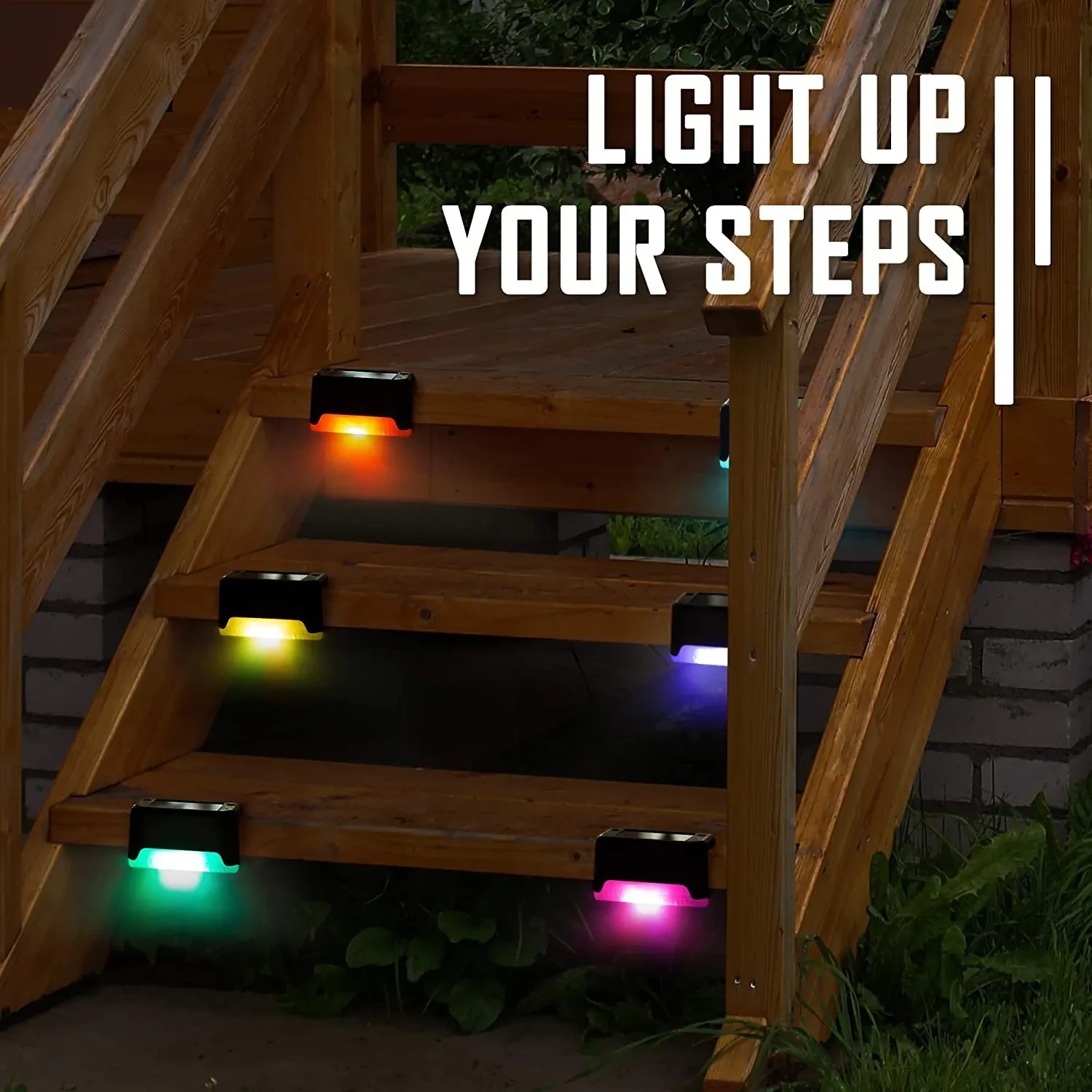 Luz solar de paso, luz de jardín exterior, luz nocturna LED