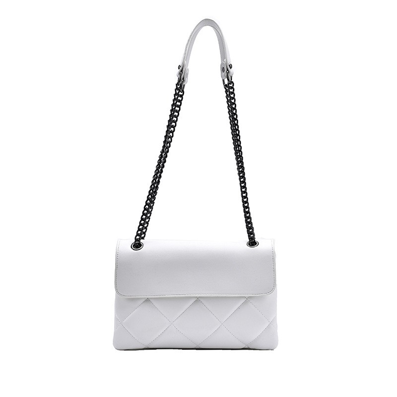 Bolso bandolera con cadena para mujer, sencillo, combinable con todo, nuevo y popular, con rombos.