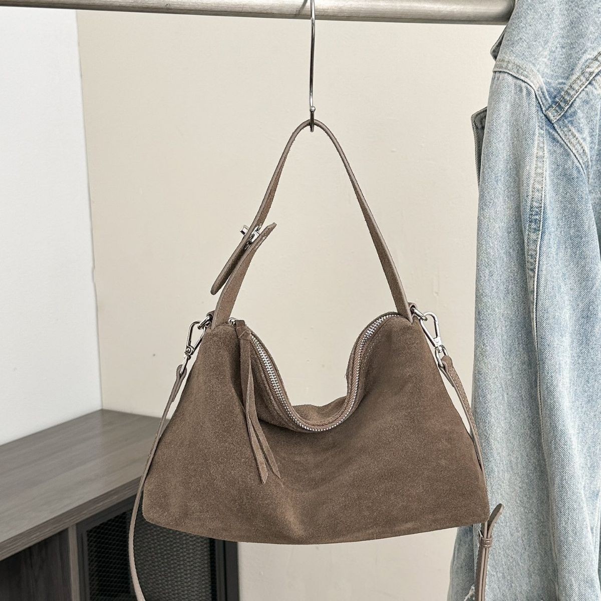 Bolso bandolera sencillo de gran capacidad de moda coreana