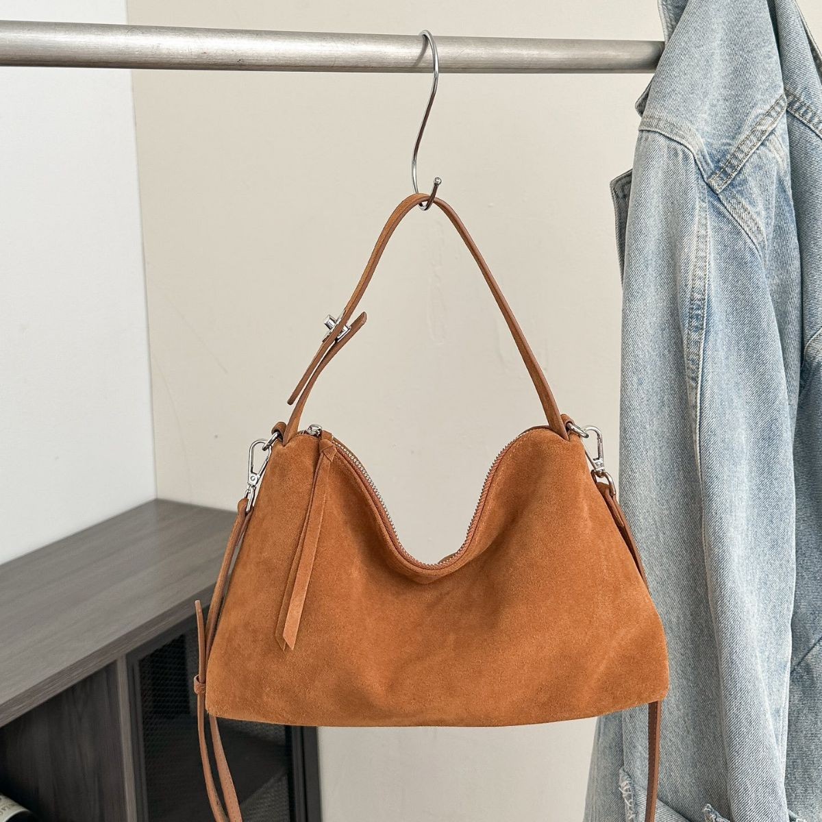 Bolso bandolera sencillo de gran capacidad de moda coreana
