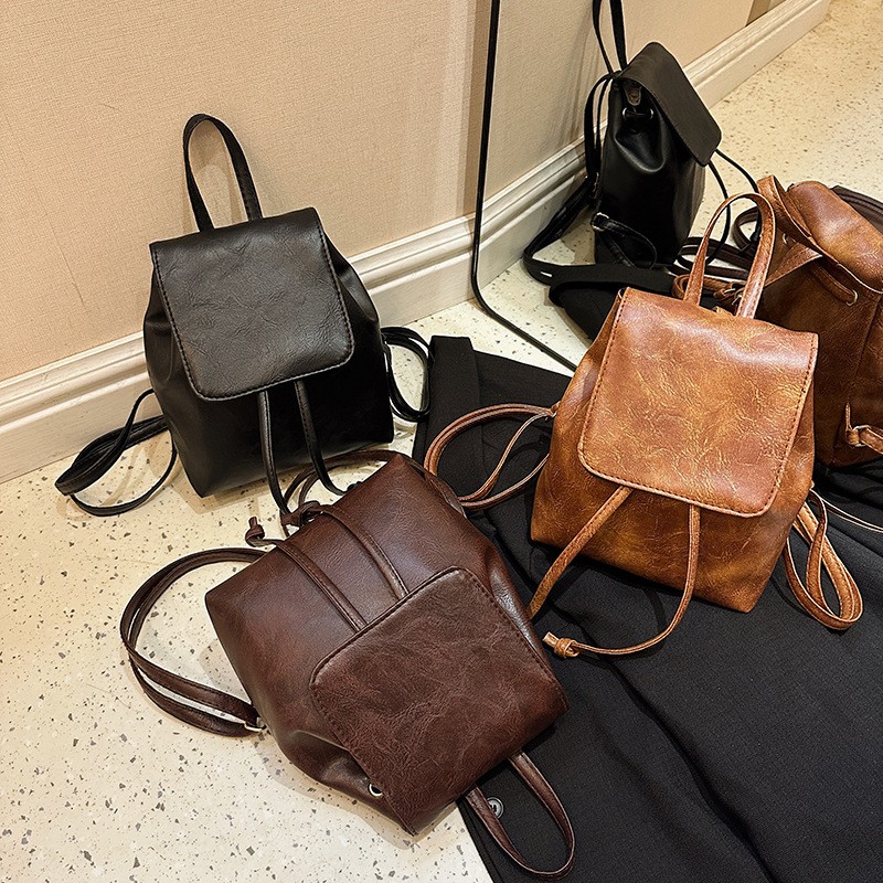 Mochila informal retro sencilla de moda para mujer