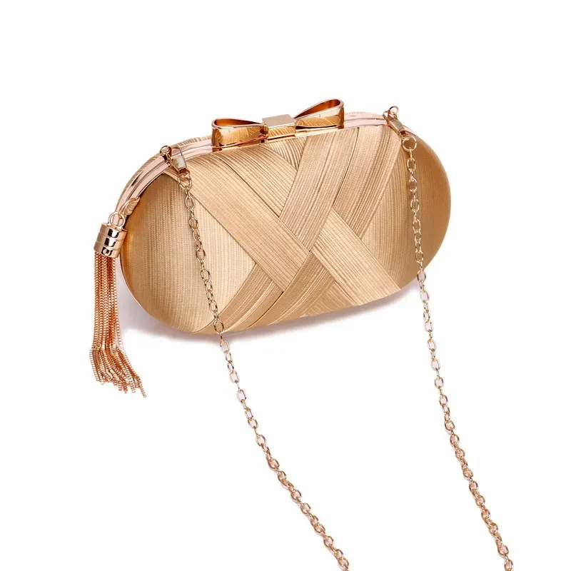 Bolso de cena con borlas, bolso de banquete europeo y americano