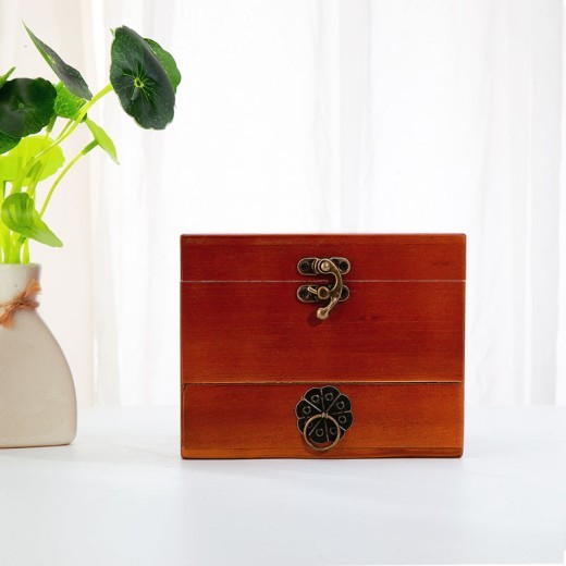 Paquete de costura, juego de costura, caja de costura doméstica, hecho a mano, de madera maciza