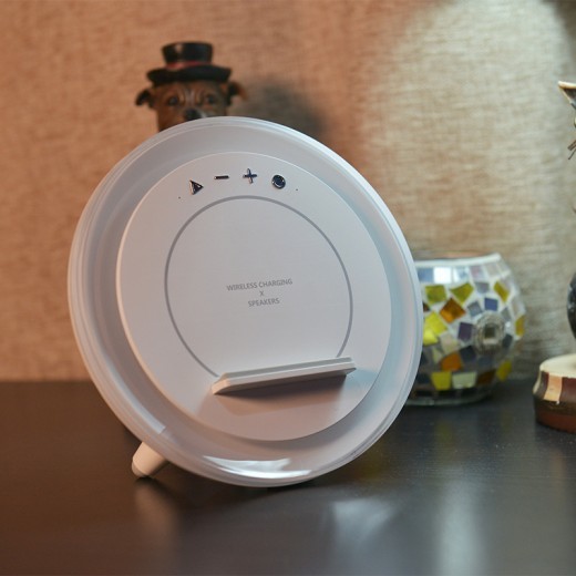 Lámpara multifuncional para teléfono móvil, cargador inalámbrico, altavoz Bluetooth, lámpara de noche pequeña