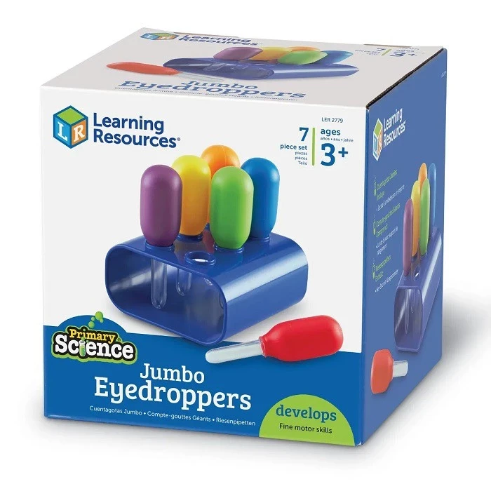 Cuentagotas jumbo de ciencias primarias con soporte Aprendizaje científico fácil para niños