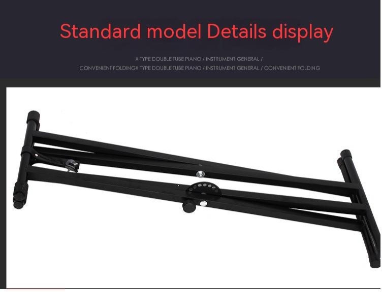 Soporte para órgano electrónico de doble tubo ajustable tipo X Soporte para teclado de doble tubo