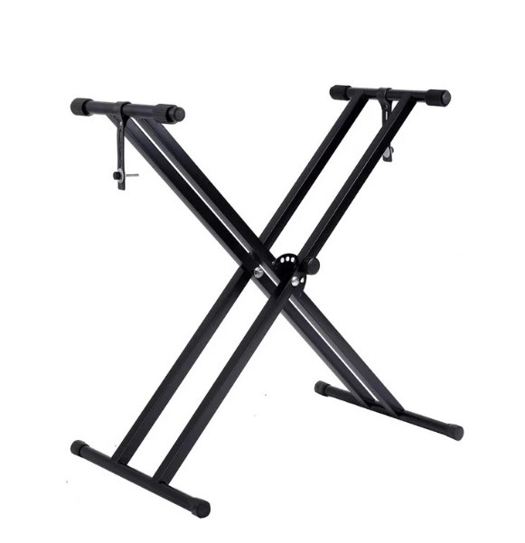 Soporte para órgano electrónico de doble tubo ajustable tipo X Soporte para teclado de doble tubo