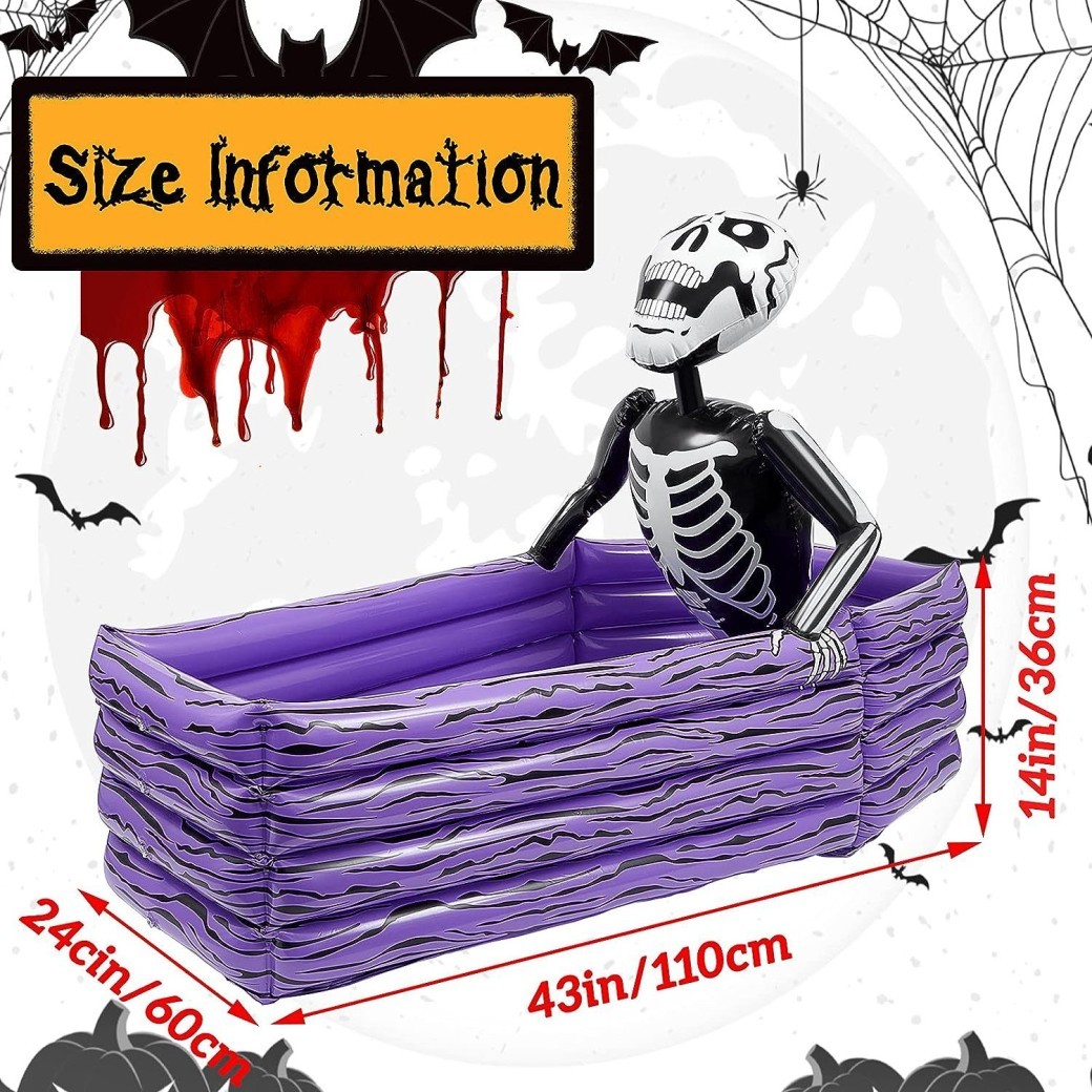 Cubo de hielo para bebidas, inflable morado para piscina, juguetes inflables