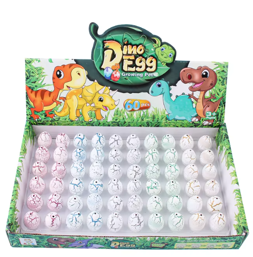 SUNPAO 60 piezas de material EVA. Remojar en agua para hacer eclosionar huevos de dinosaurio. Remojar en agua para hacer eclosionar huevos de dinosaurio. Juguetes educativos.