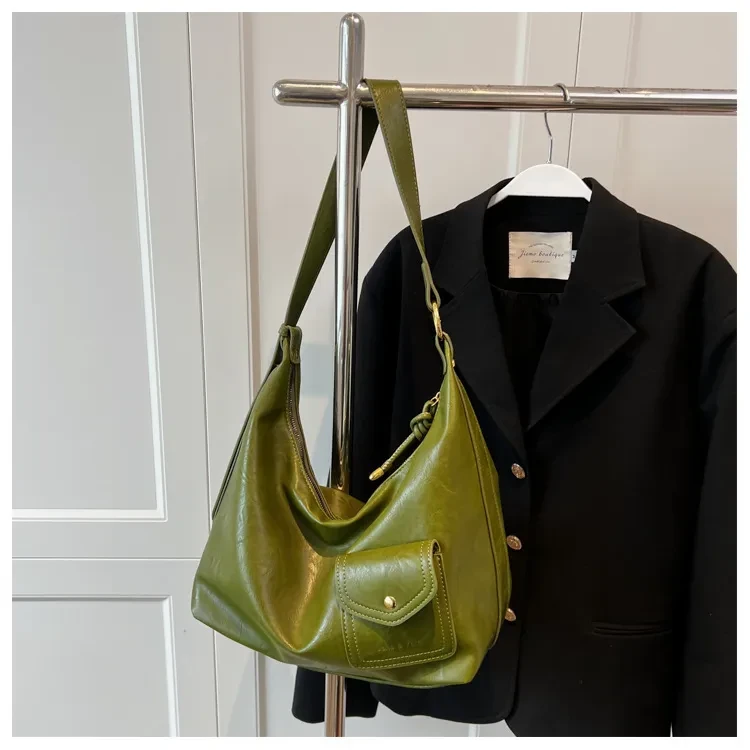 Nuevo bolso vintage sencillo de gran capacidad para mujer de moda