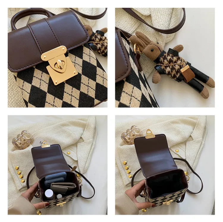 Bolso portátil para mujer con diseño de nicho francés