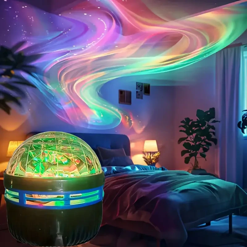 Proyector de luz LED de ambiente Aurora con control remoto RGB, Galaxy Star