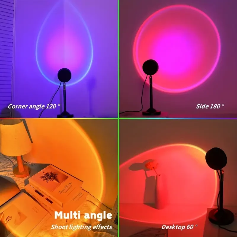 Lámpara LED de proyección de puesta de sol con control remoto