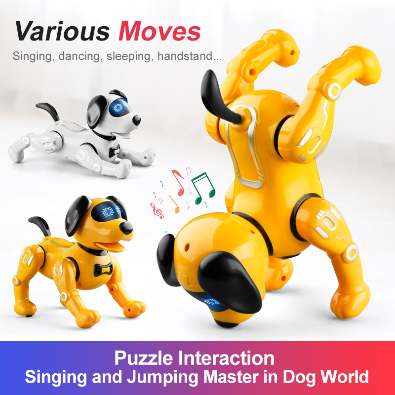 Perro robot con control remoto inteligente, juguete educativo temprano para niños, rompecabezas interactivo entre padres e hijos, mascota electrónica que canta, regalo para niños