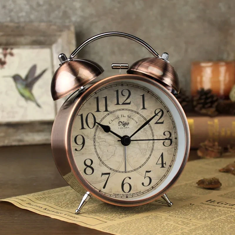 Reloj despertador electrónico, producto explosivo y muy vendido en Amazon. Reloj de escritorio silencioso, creativo, retro americano.