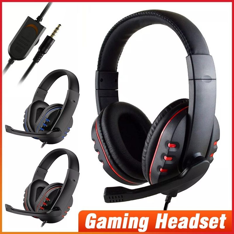 Auriculares para juegos con micrófono y volumen, con cable, para PS4, PS5, XBOX SWITCH