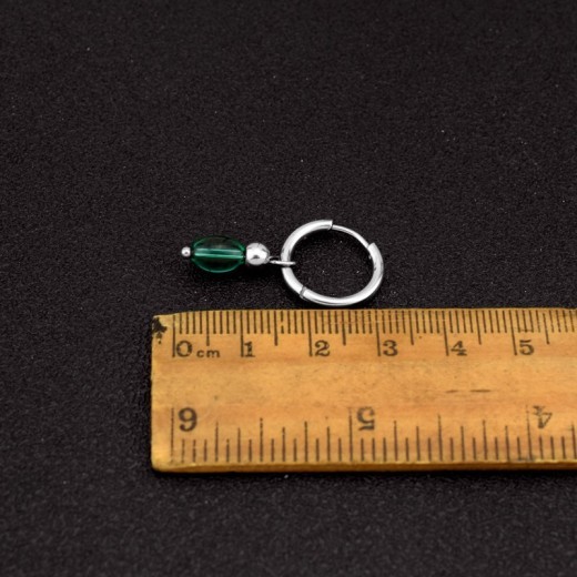 Pendientes de acero de titanio de estilo unisex de moda nacional para hombres y mujeres, resistentes a la decoloración, de color azul pavo real, temperamental, para minorías, personalizados, de moda, con clip para las orejas que combinan con todo.