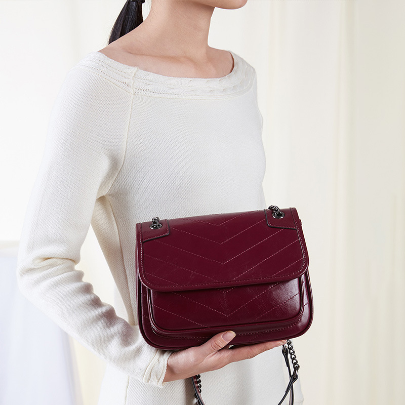 Bolso de mujer Bolso de piel de vacuno Bolso de hombro de mujer