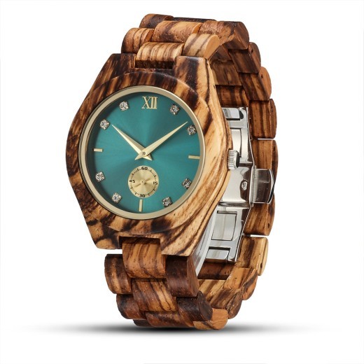 Reloj de madera de cuarzo para mujer