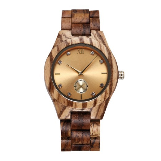 Reloj de madera de cuarzo para mujer