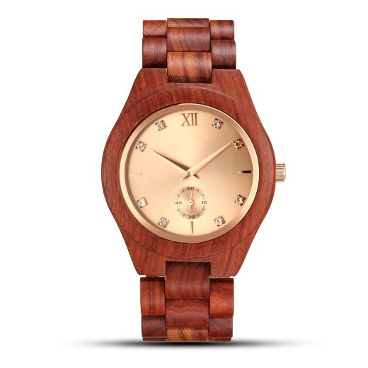 Reloj de madera de cuarzo para mujer