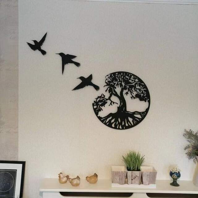 Arte decorativo de pared de hierro para colgar en la pared