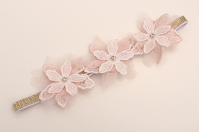 Diadema con flores para bebé