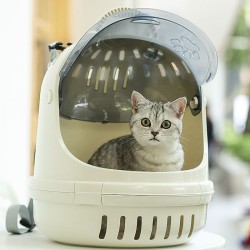 Mochila para mascotas transparente - Blanco cremoso