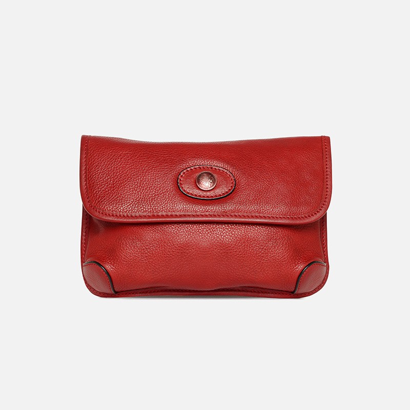 Bolso bandolera retro de piel de vaca de primera capa hecho a mano