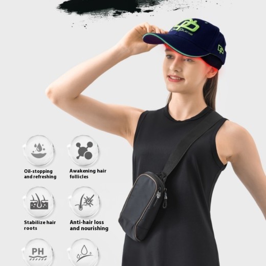 Gorra con visera para el crecimiento del cabello con luz infrarroja para el cuidado del cabello