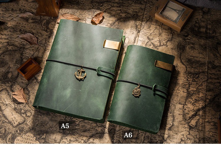 Carpeta de primera capa de piel de vaca hecha a mano