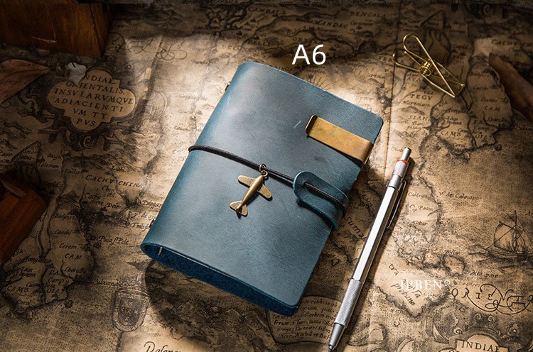 Carpeta de primera capa de piel de vaca hecha a mano