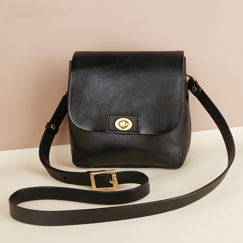 Bolso bandolera retro de piel de esqueleto para mujer