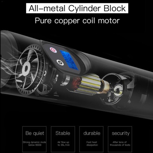 Bombas de aire portátiles para coche, inflador de neumáticos eléctrico, bomba de bicicleta para coche, bomba inflable inalámbrica para coche