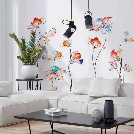 Pegatinas de pared para decoración del hogar con fondo de pared