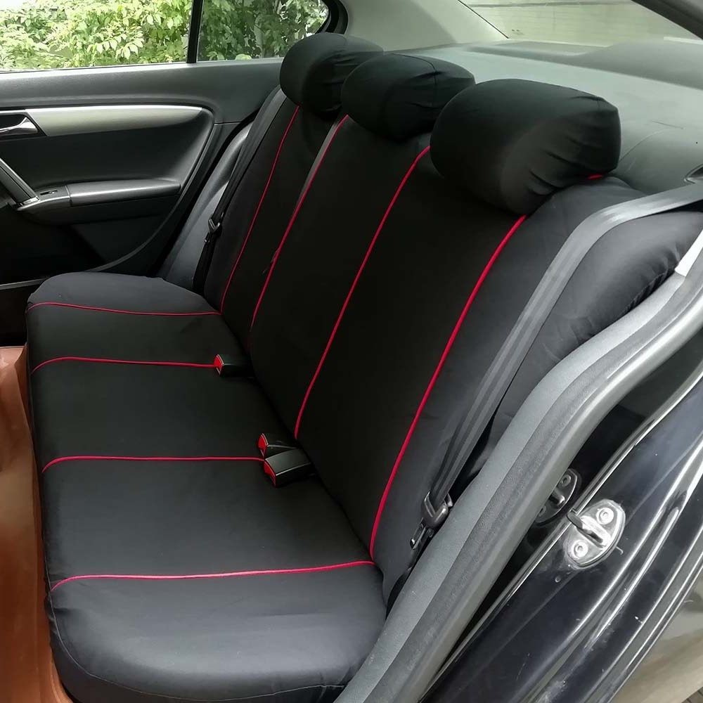 Funda de asiento de coche de 5 plazas, juego completo, cojín delantero y trasero, protector de poliéster