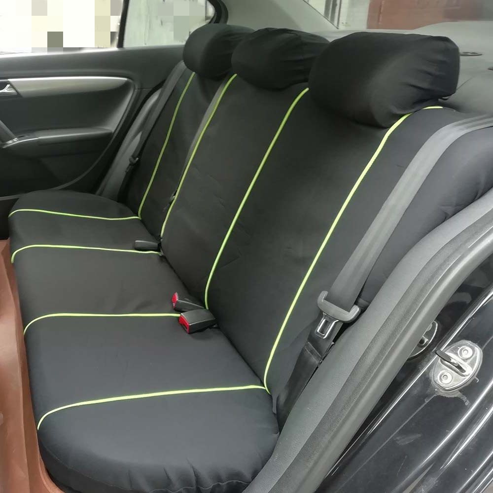 Funda de asiento de coche de 5 plazas, juego completo, cojín delantero y trasero, protector de poliéster