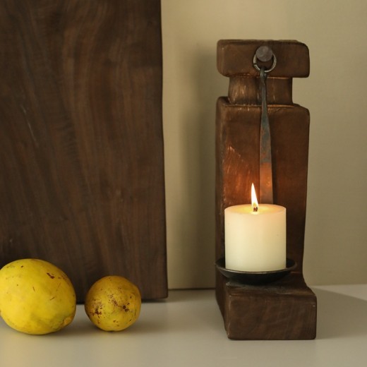 Candelabro hecho a mano, adornos de muebles vintage