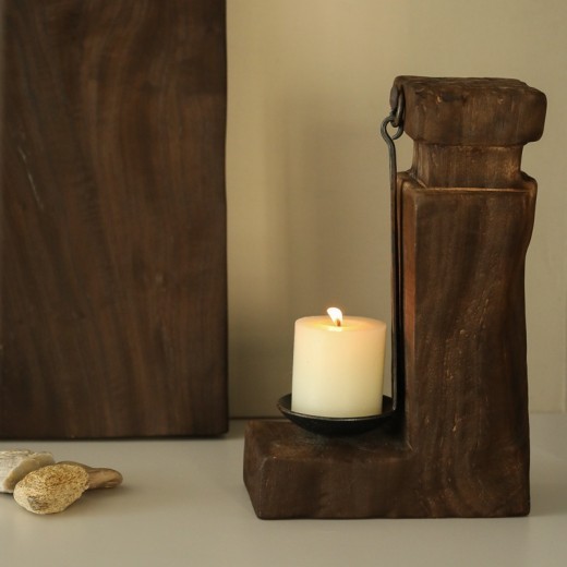 Candelabro hecho a mano, adornos de muebles vintage