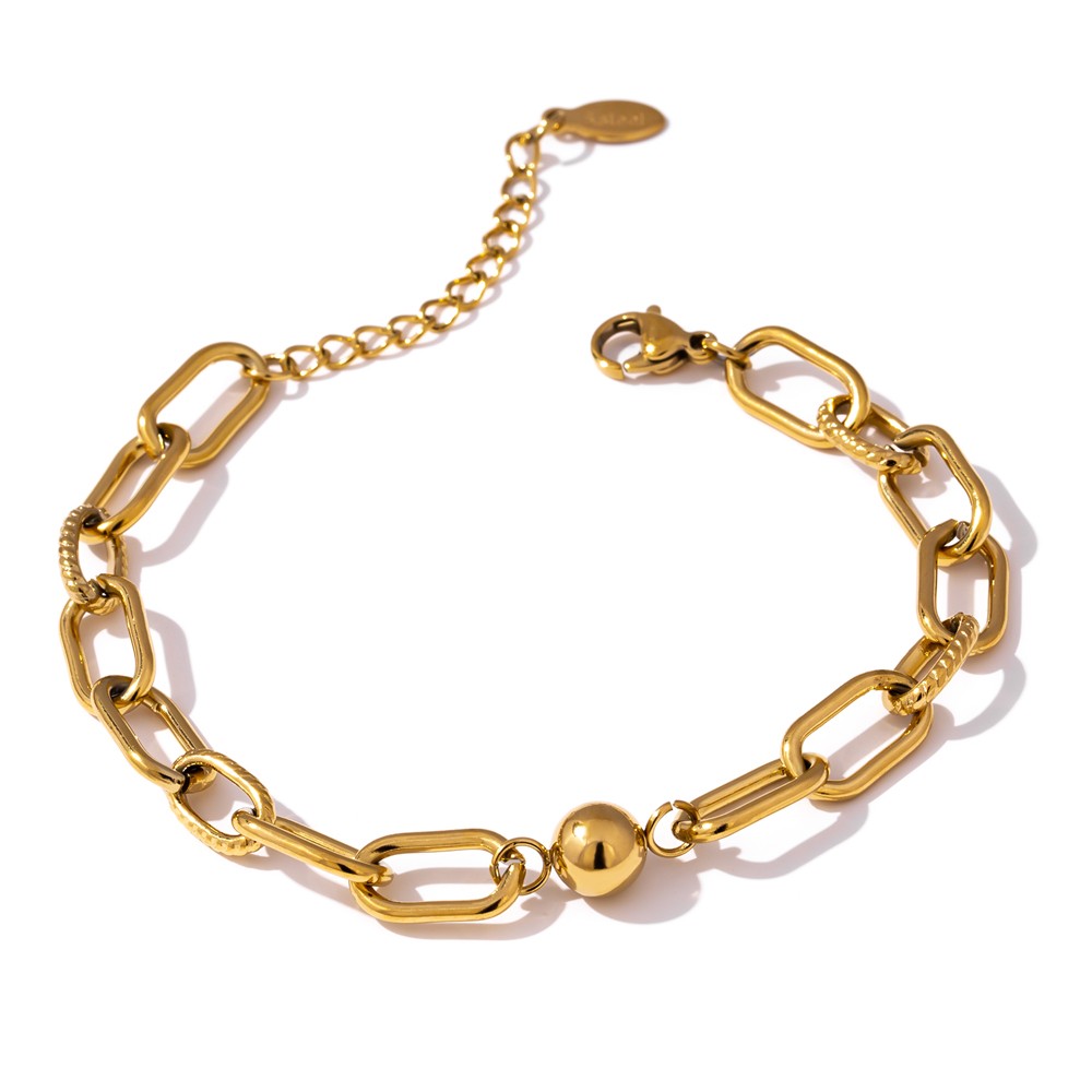 Nueva pulsera dorada de acero inoxidable Yhpup